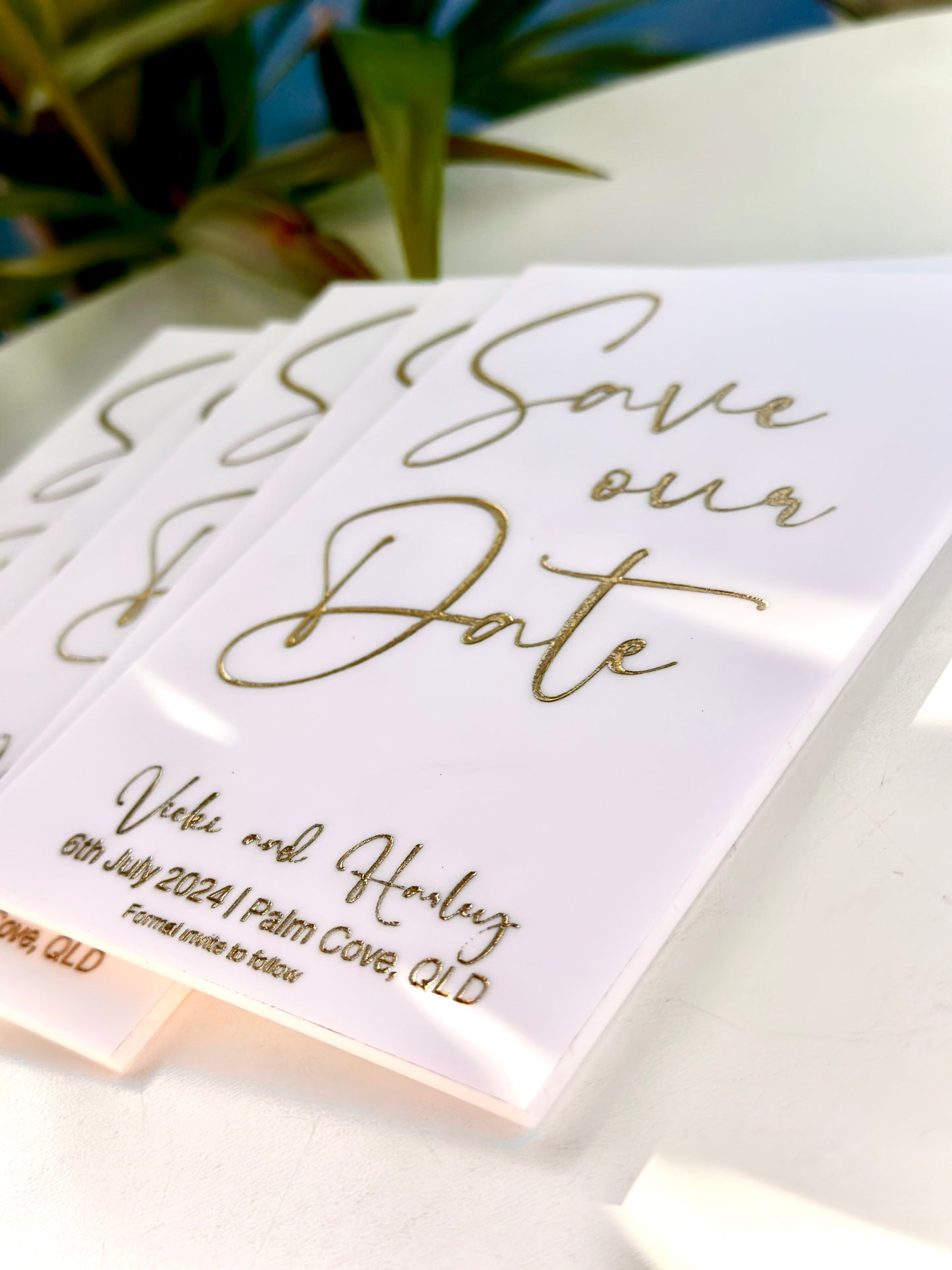 Acrylic Save the Dates