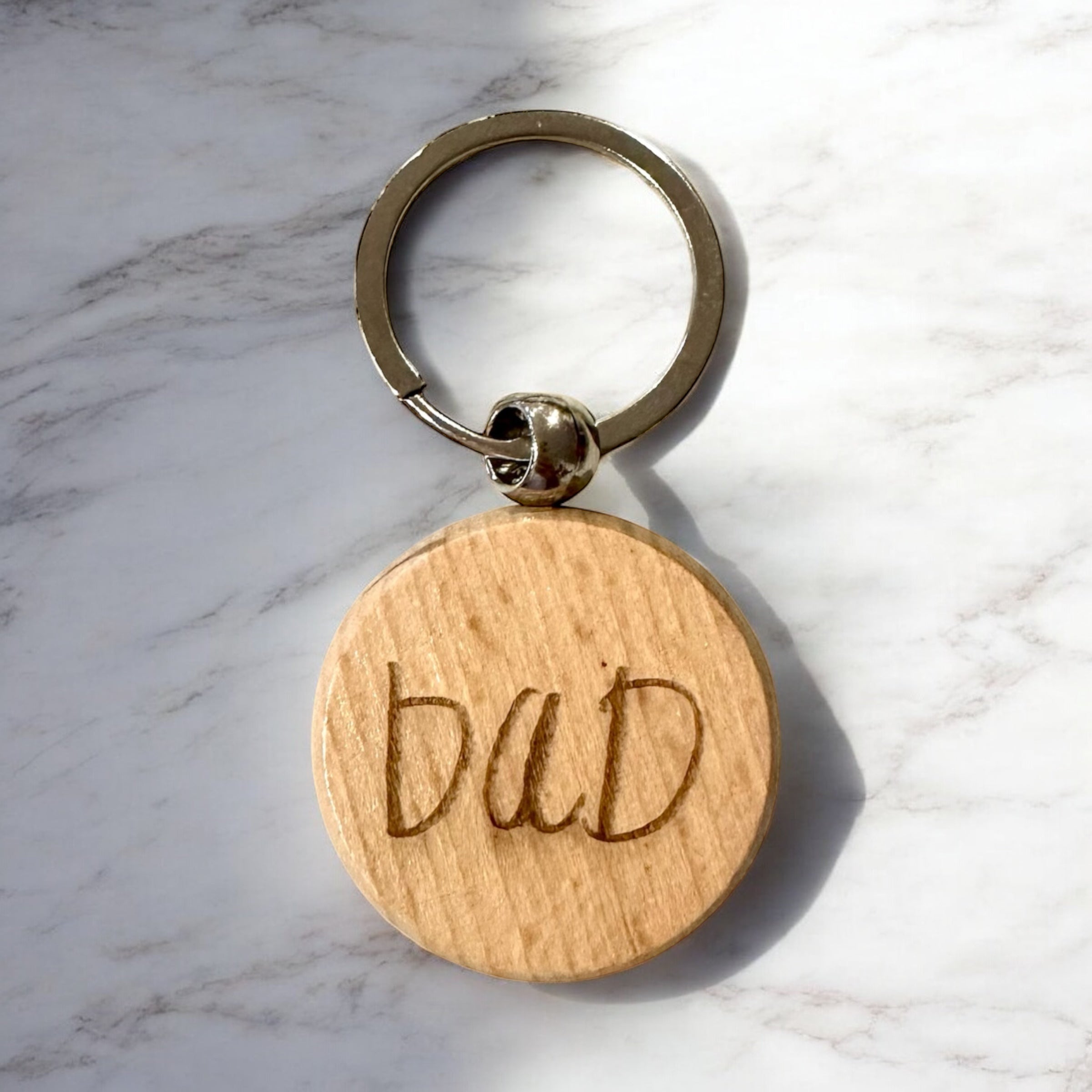 Personalised engraved Father's Day keychain