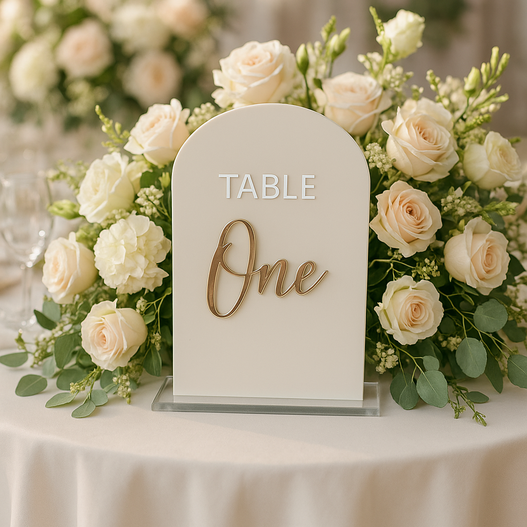 Classic Wedding Reception Table Numbers