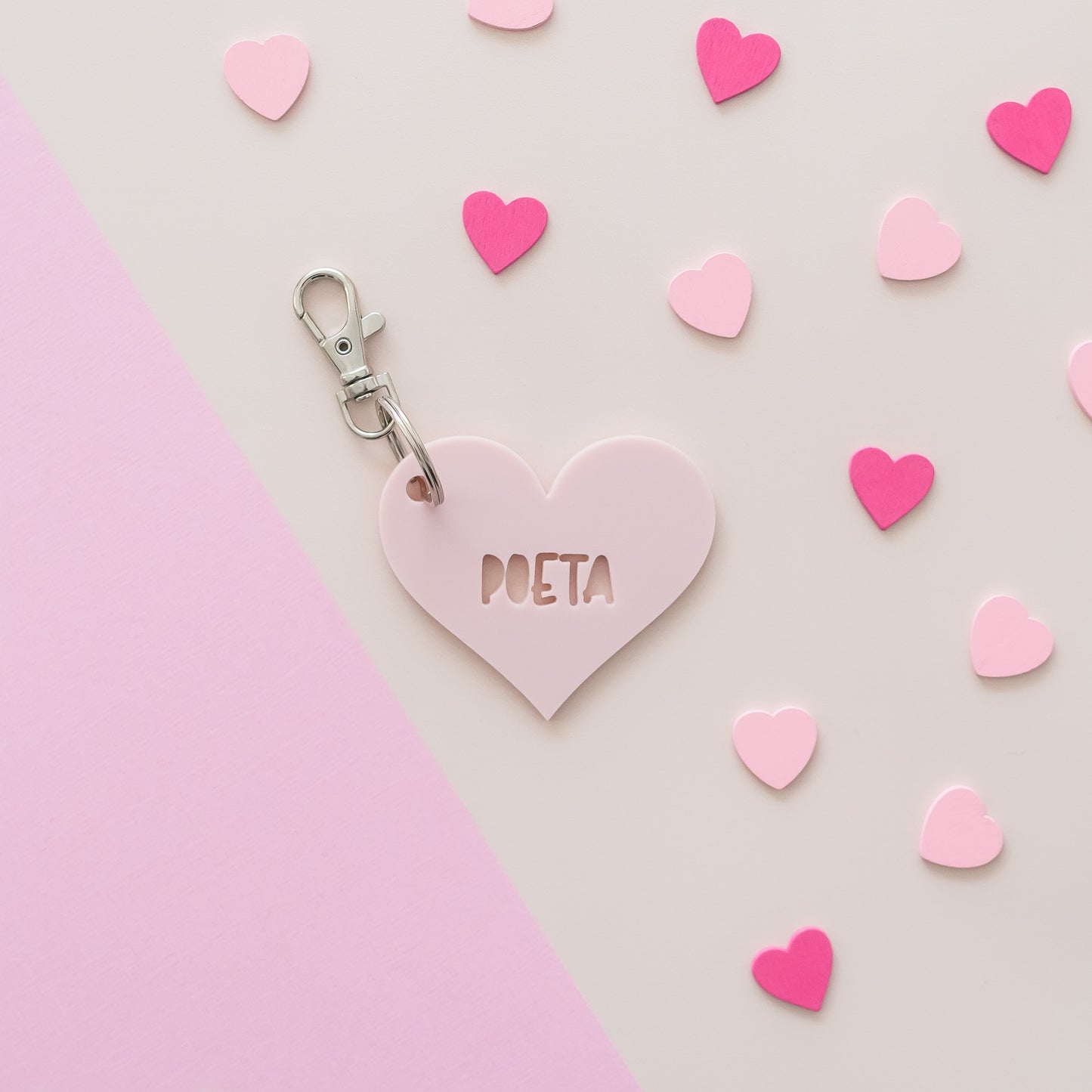 Coloured acrylic bag tag/ luggage tag and key ring