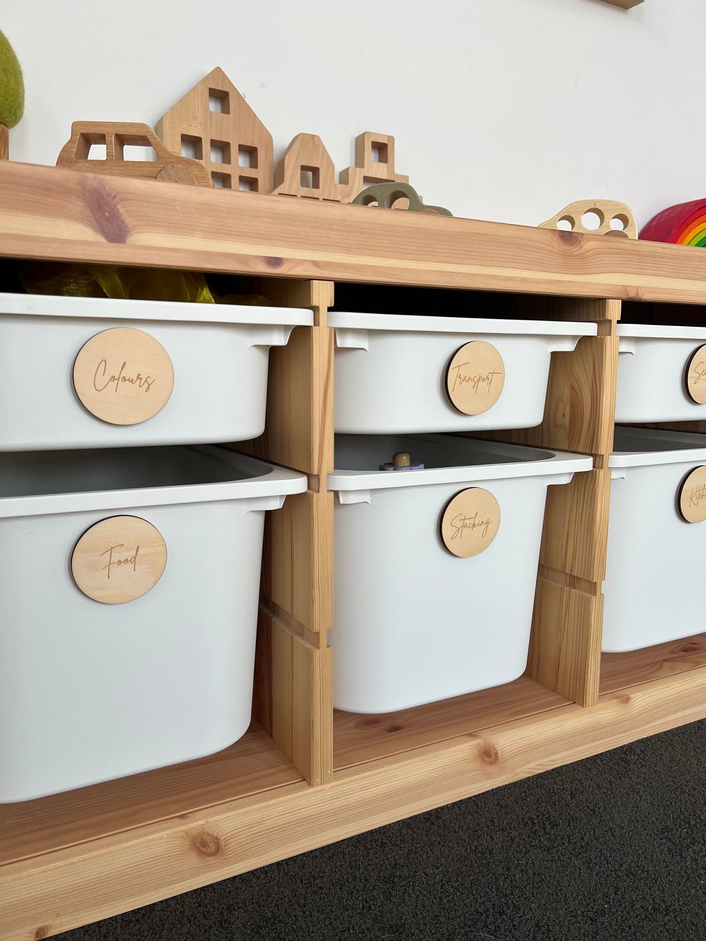 display of trofast customised labels