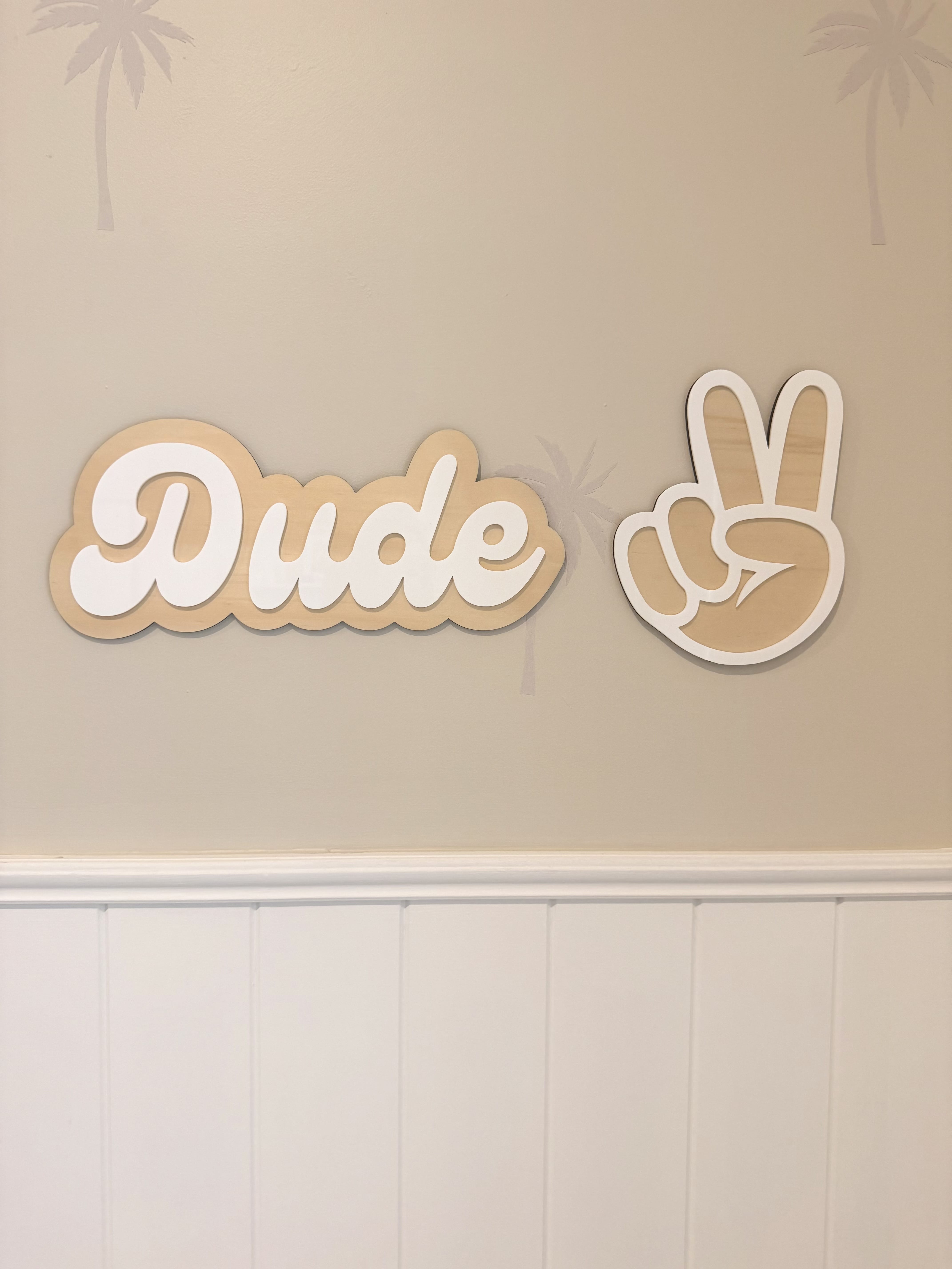 Dude wall art timber and acrylic boys room decor coastal nursery sign Australia