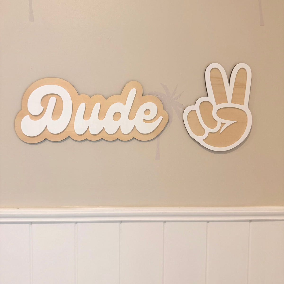 Dude wall art timber and acrylic boys room decor coastal nursery sign Australia