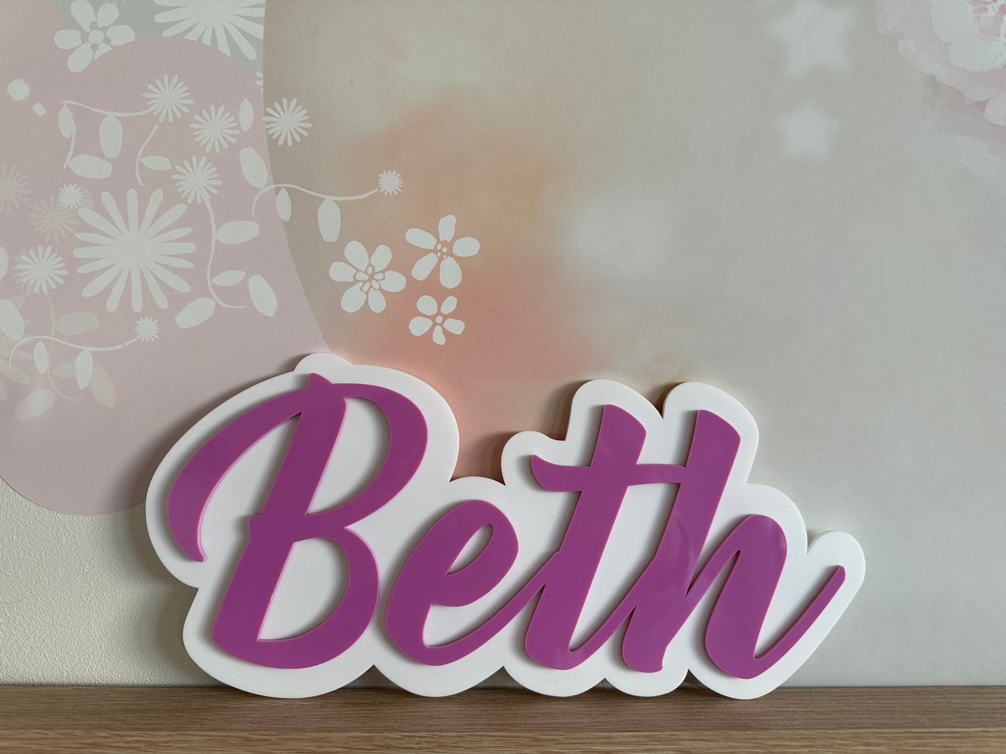 Personalised name nursery sign