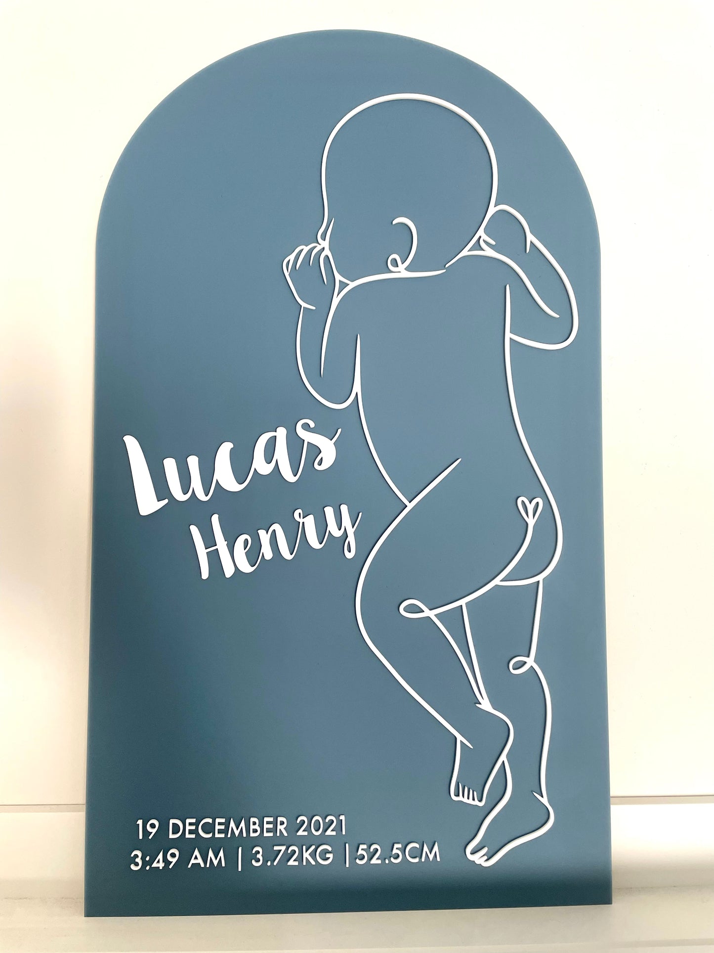 Birth Plaque Baby Side Sleeping