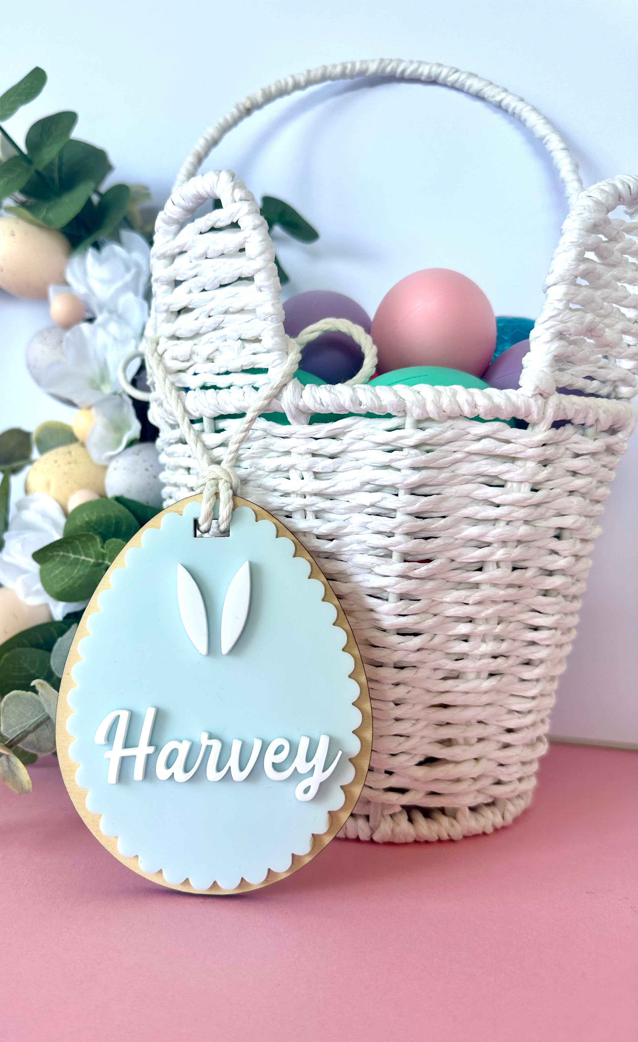 Personalised Scalloped Easter Tag