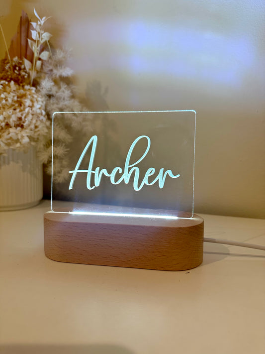 Rectangle Name LED light