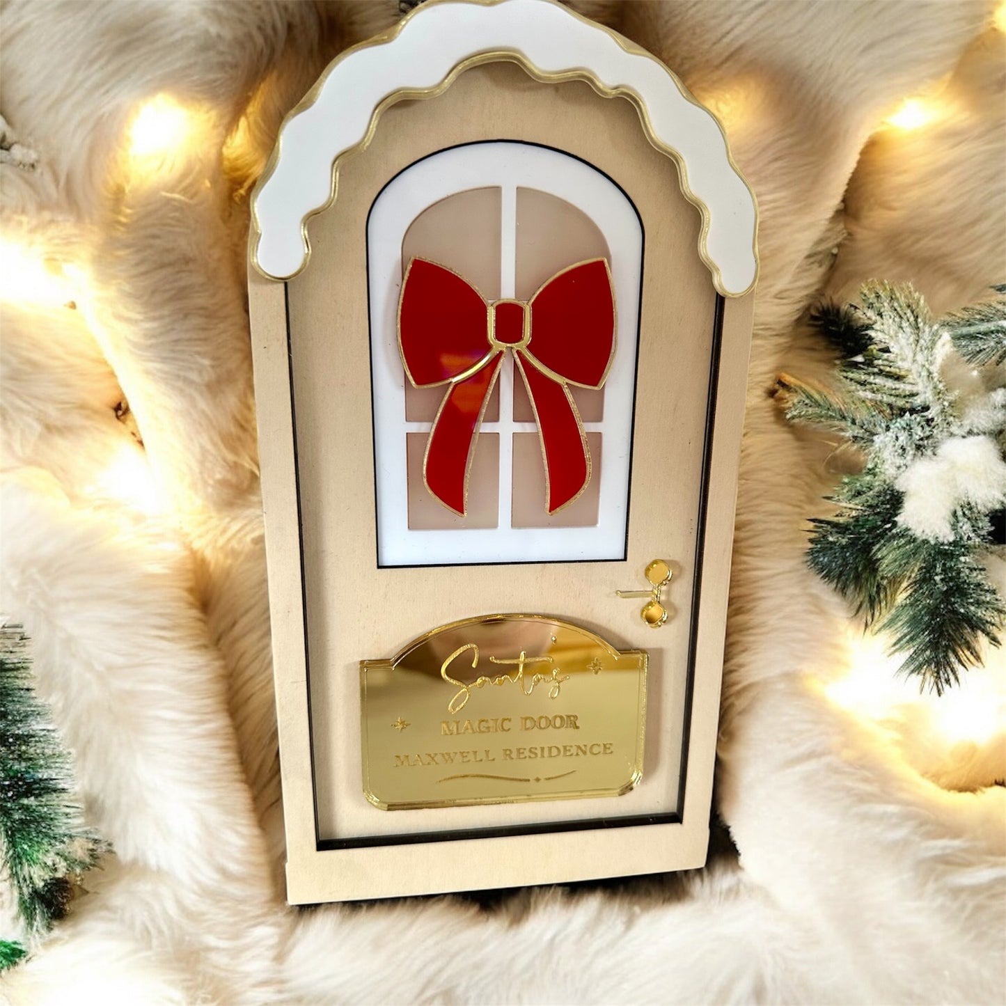 Decorative christmas magic santa door for the family