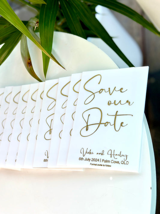 Save the Date Acrylic invite