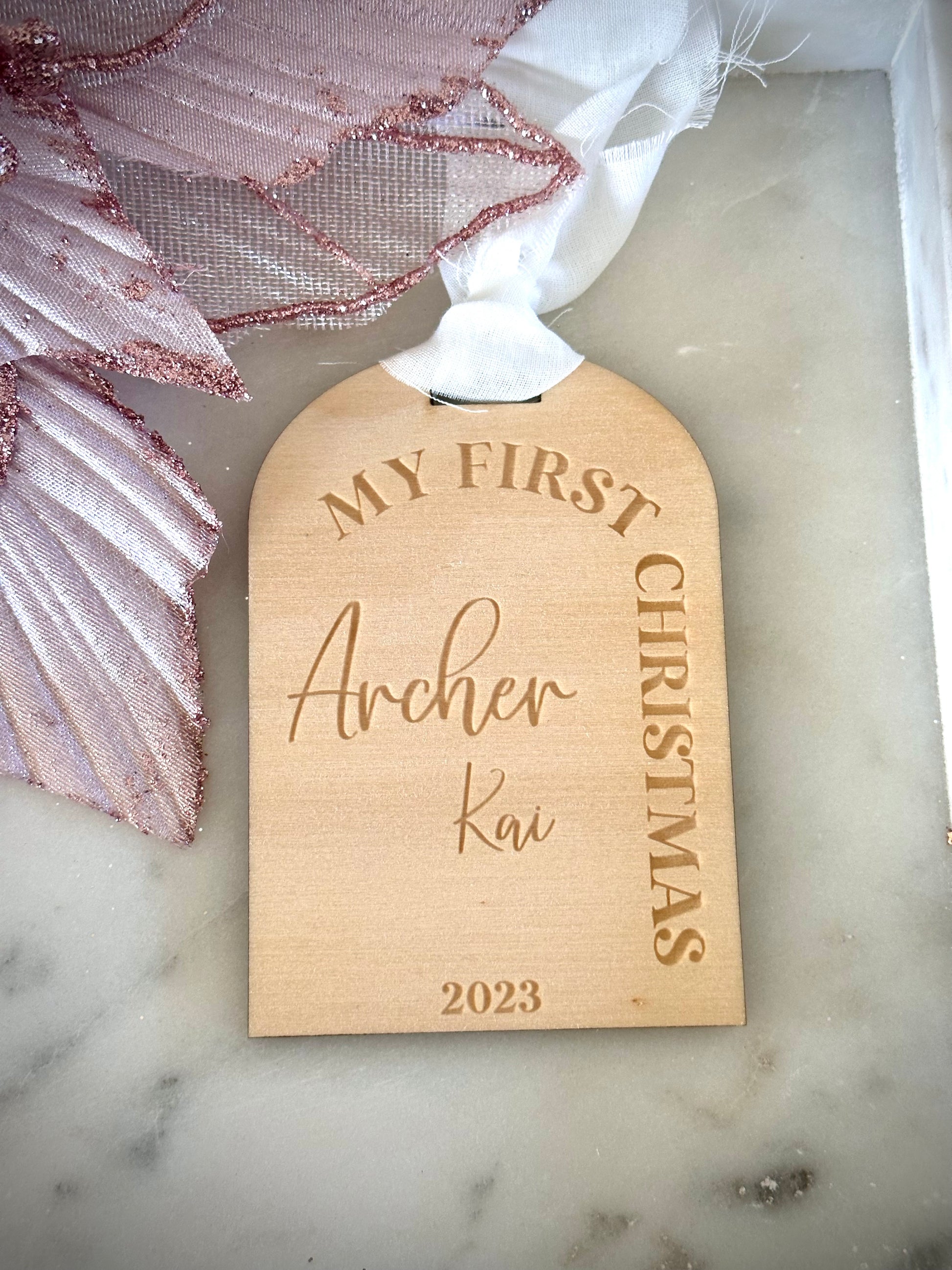 baby's first christmas bauble