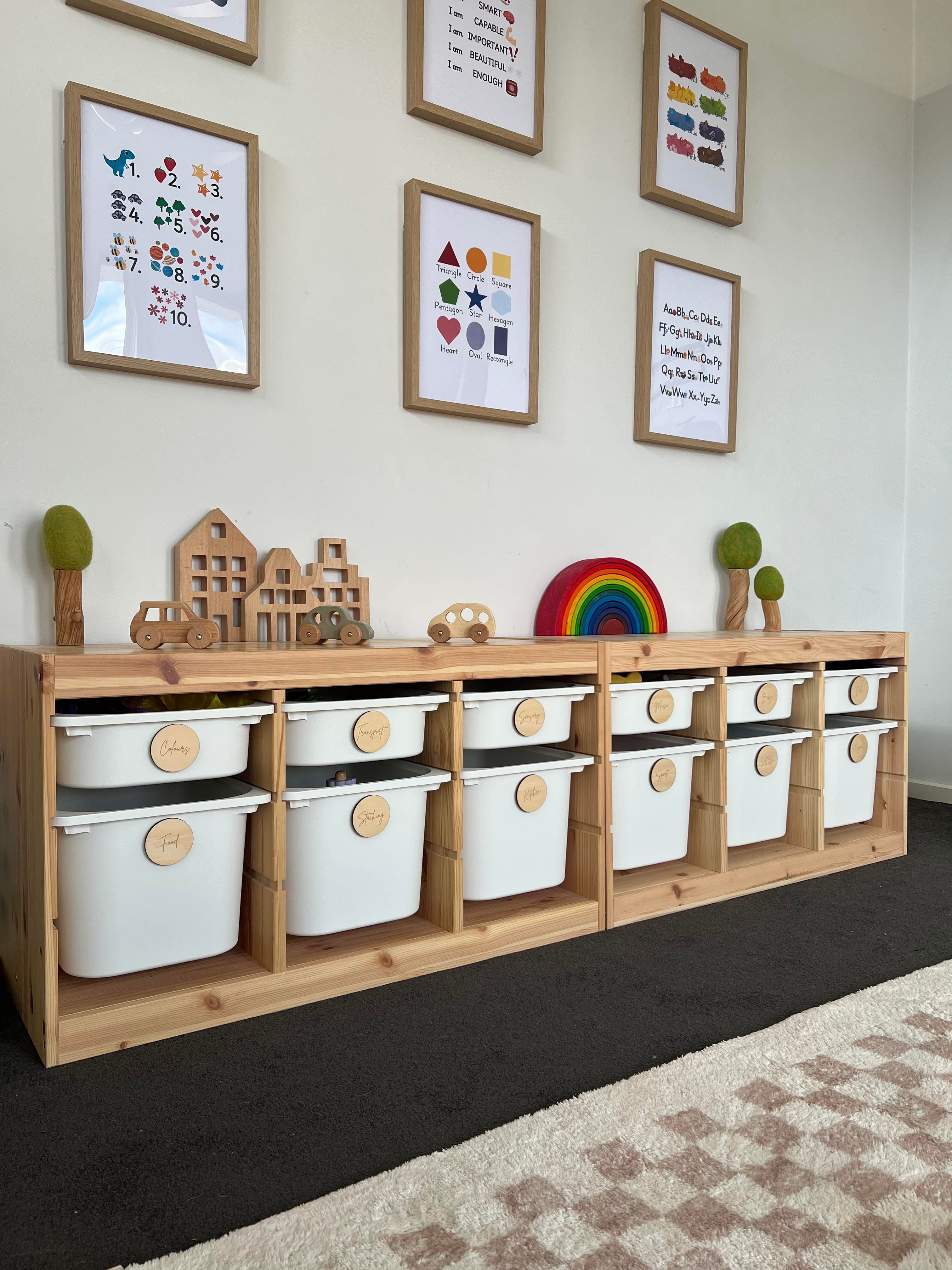playroom organisation labels