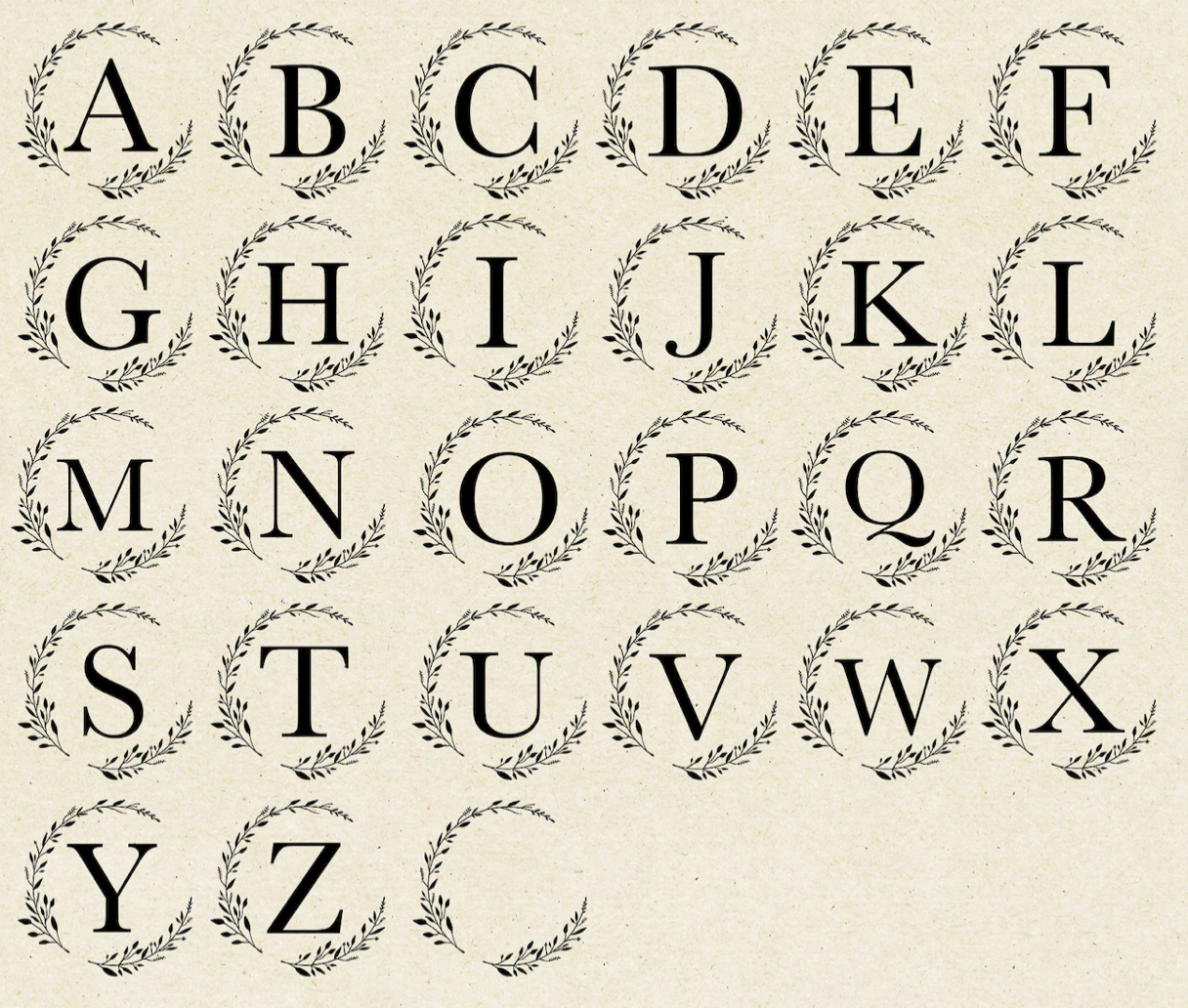 wreath letters for memory box