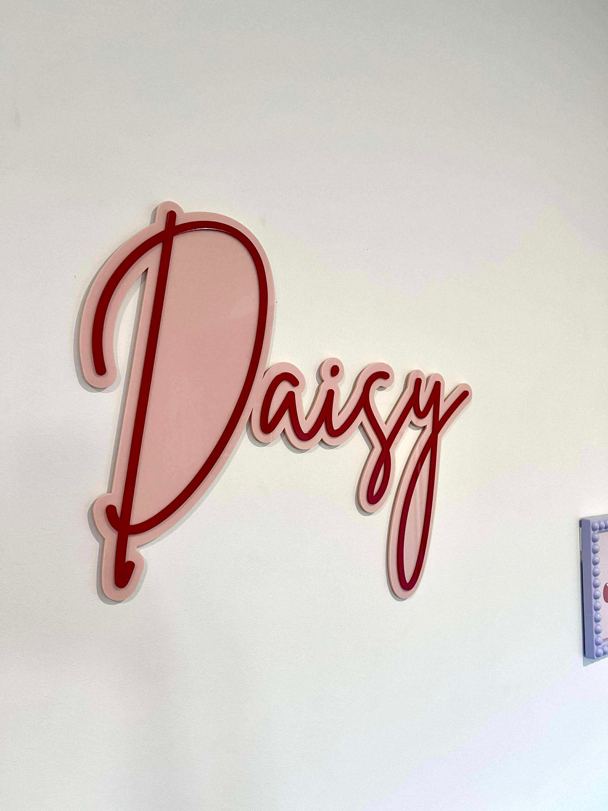 Double Layer Acrylic Name Sign – Custom 3D Wall Decor