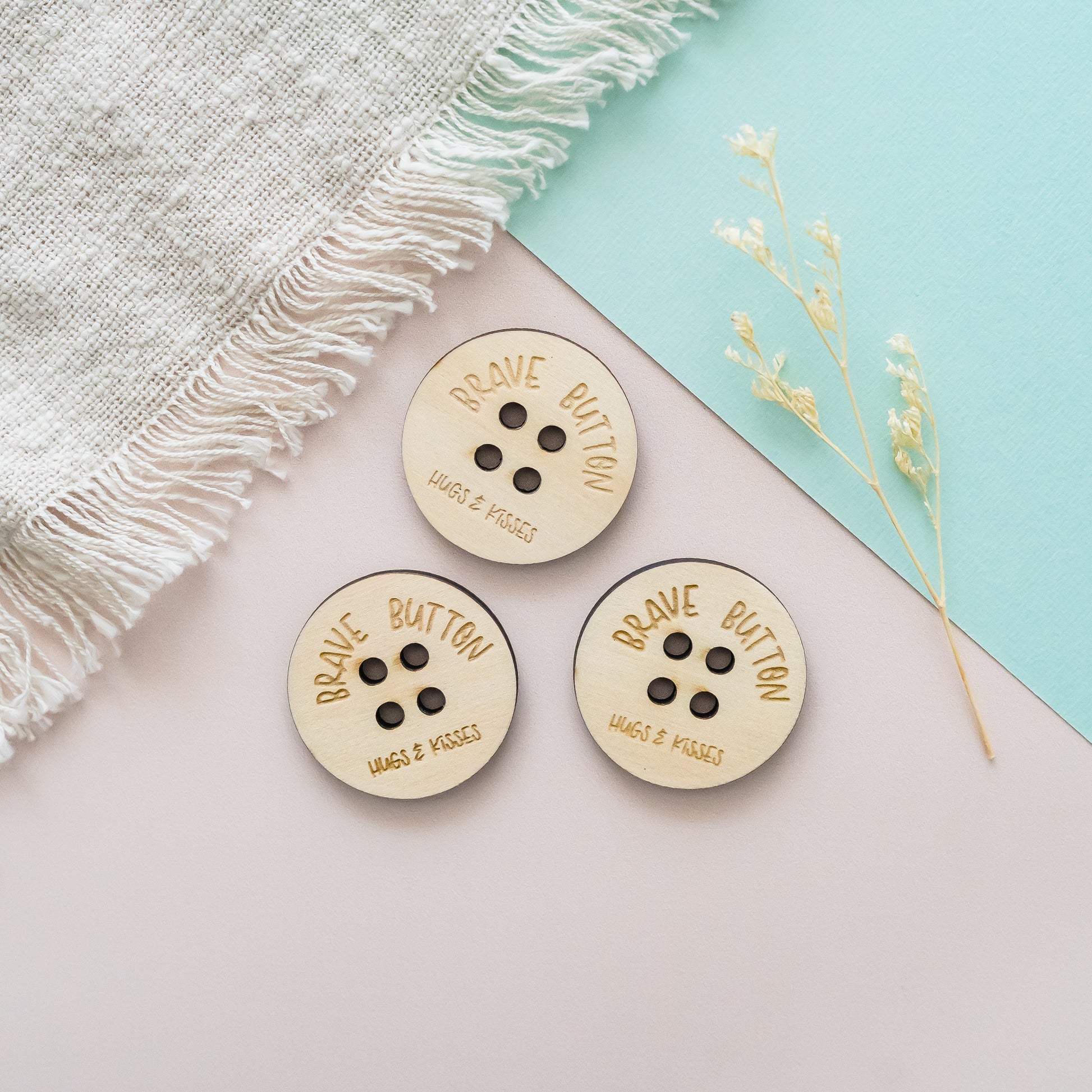 Brave Button kids courage charm