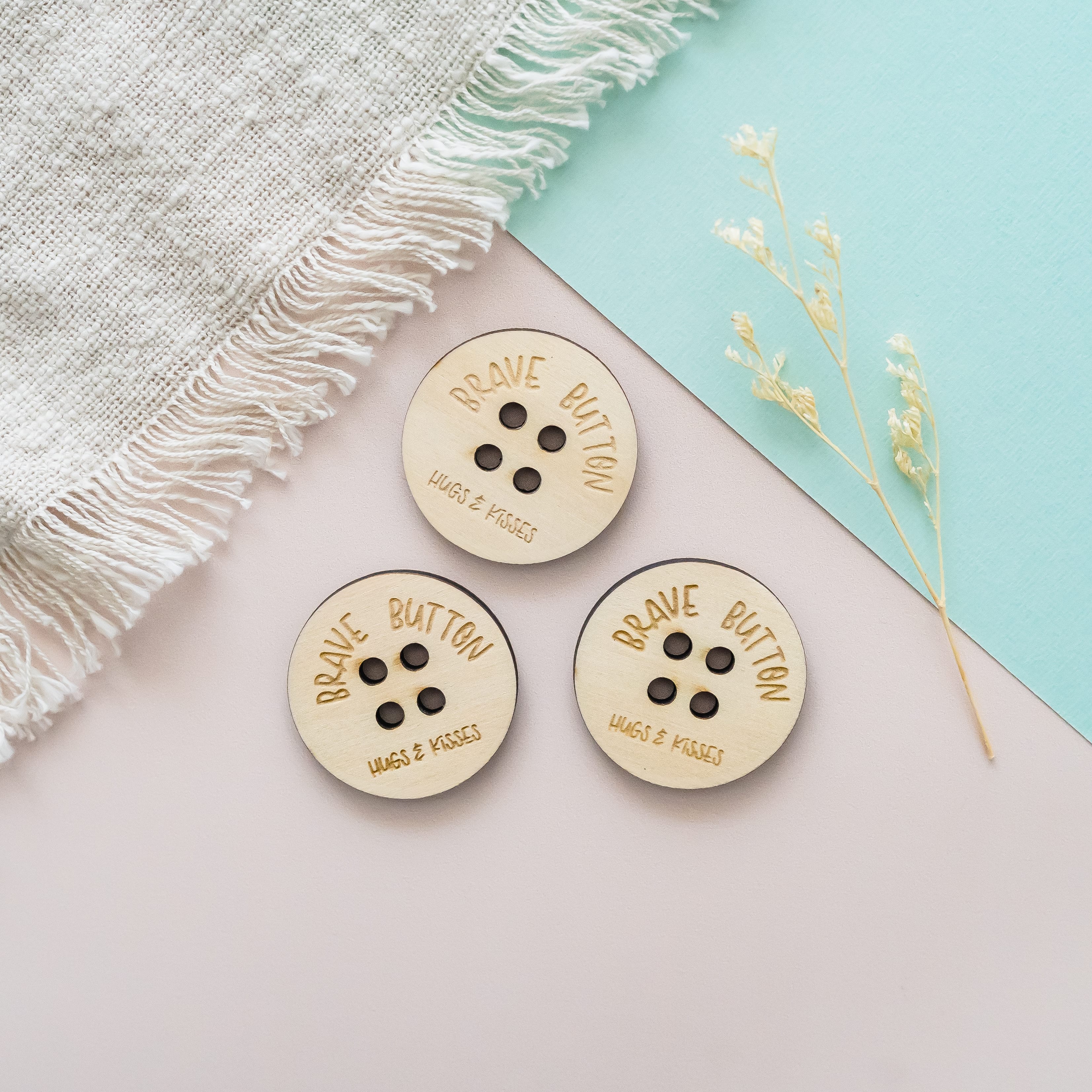 Brave Button kids courage charm