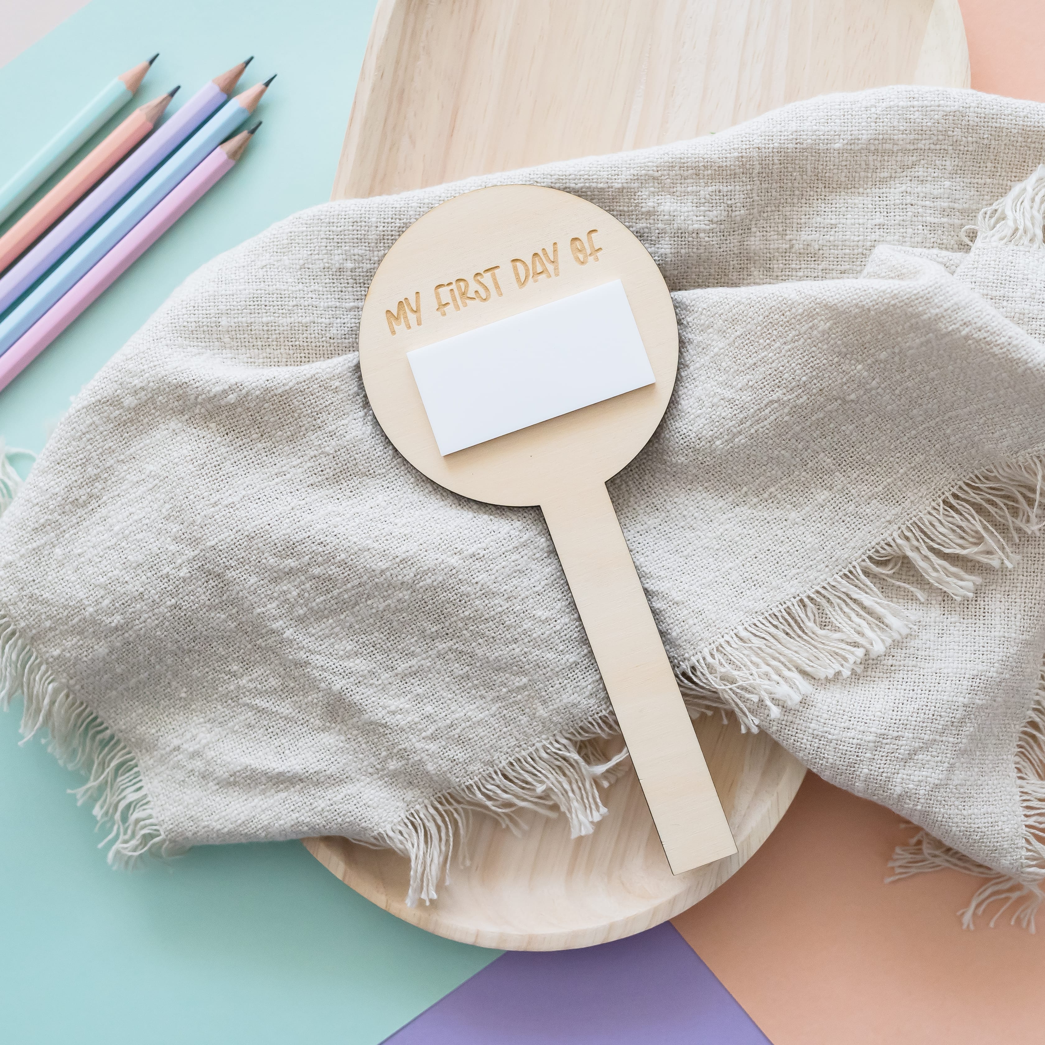 My first day of... Photo Prop Paddle