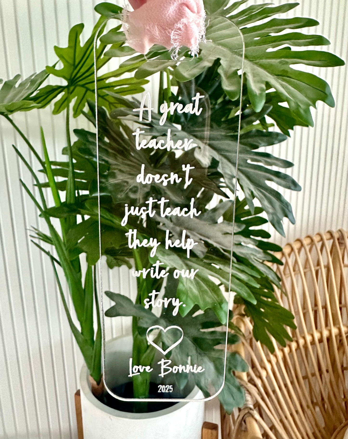 Teacher bookmark personalised