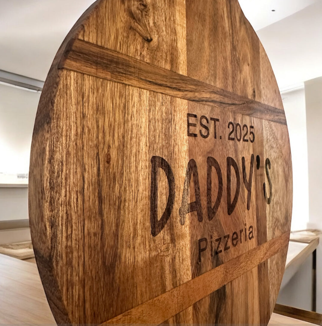 Father's Day engraved pizza board