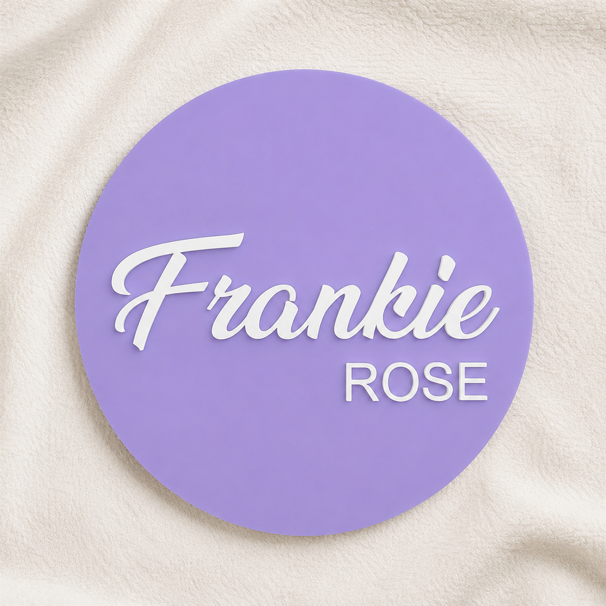 Round Acrylic Name Sign
