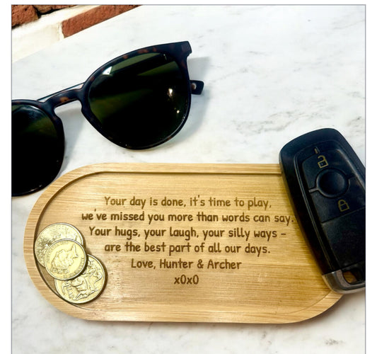 Father's Day personalised Coin and Key Tray