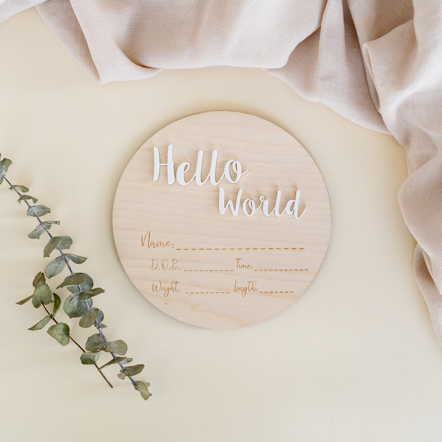 Newborn Announcement Plaque