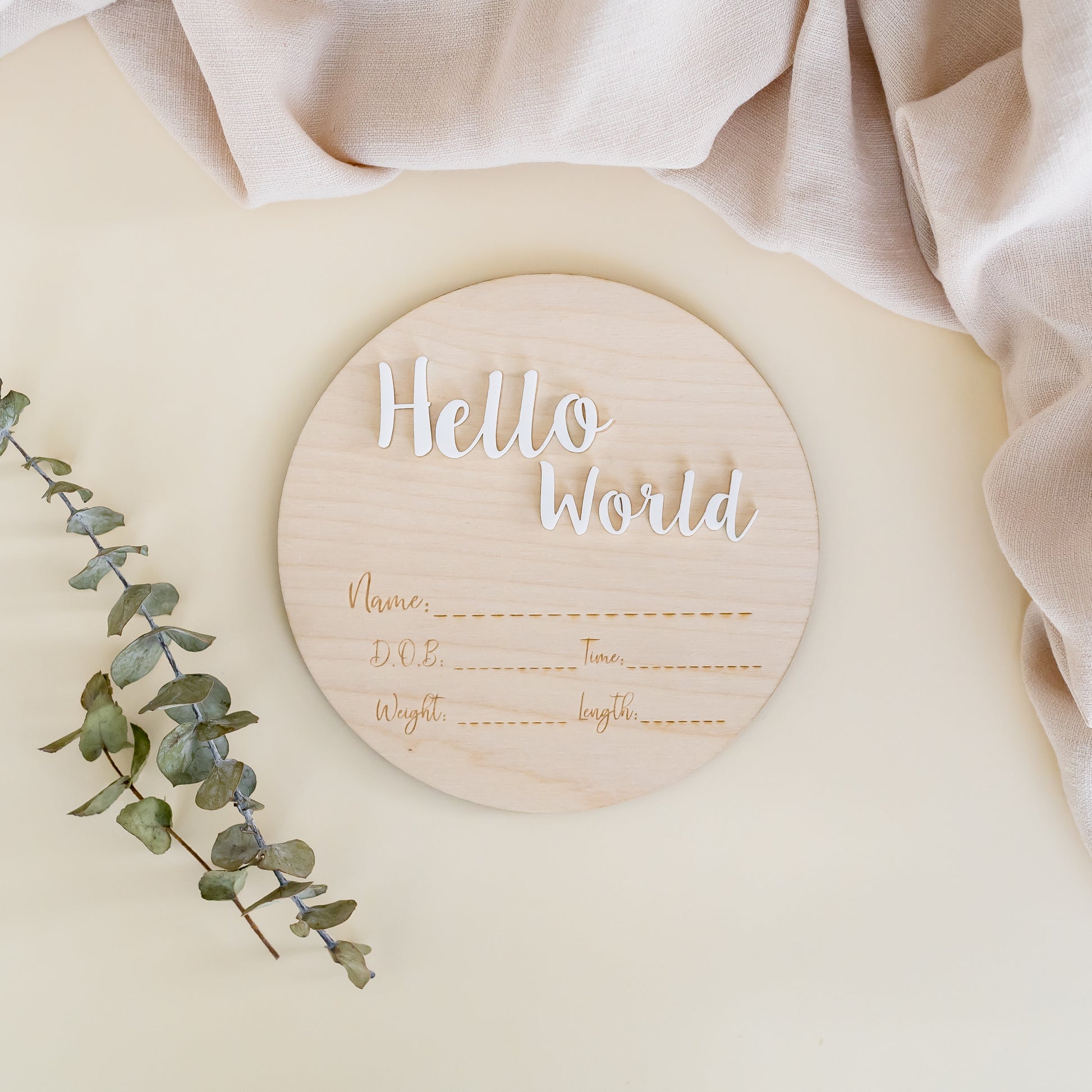Newborn Announcement Plaque