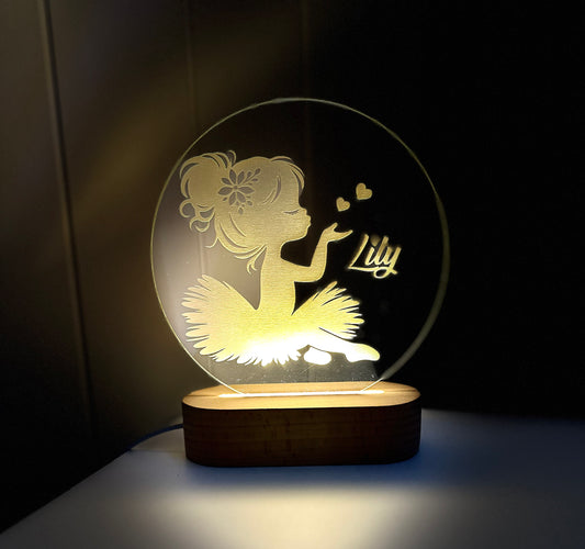 Ballerina Personalised LED light