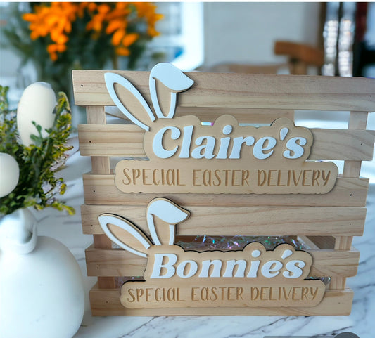 Personalised Easter plaque with child's name and Easter design