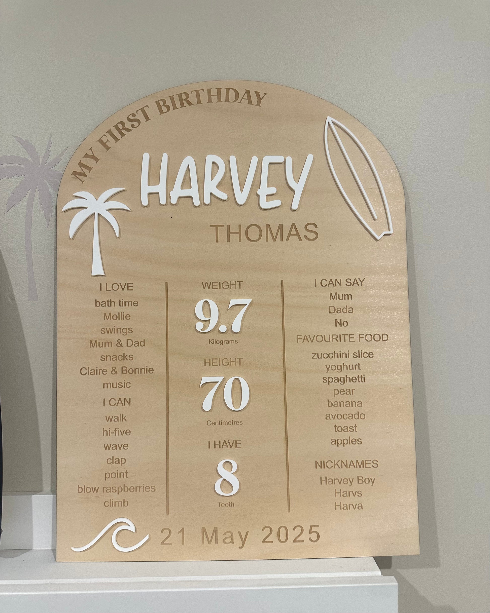 Boy First Birthday Board