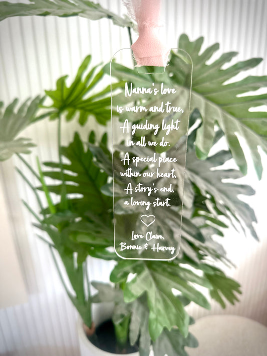 Personalised bookmark for Grandparent