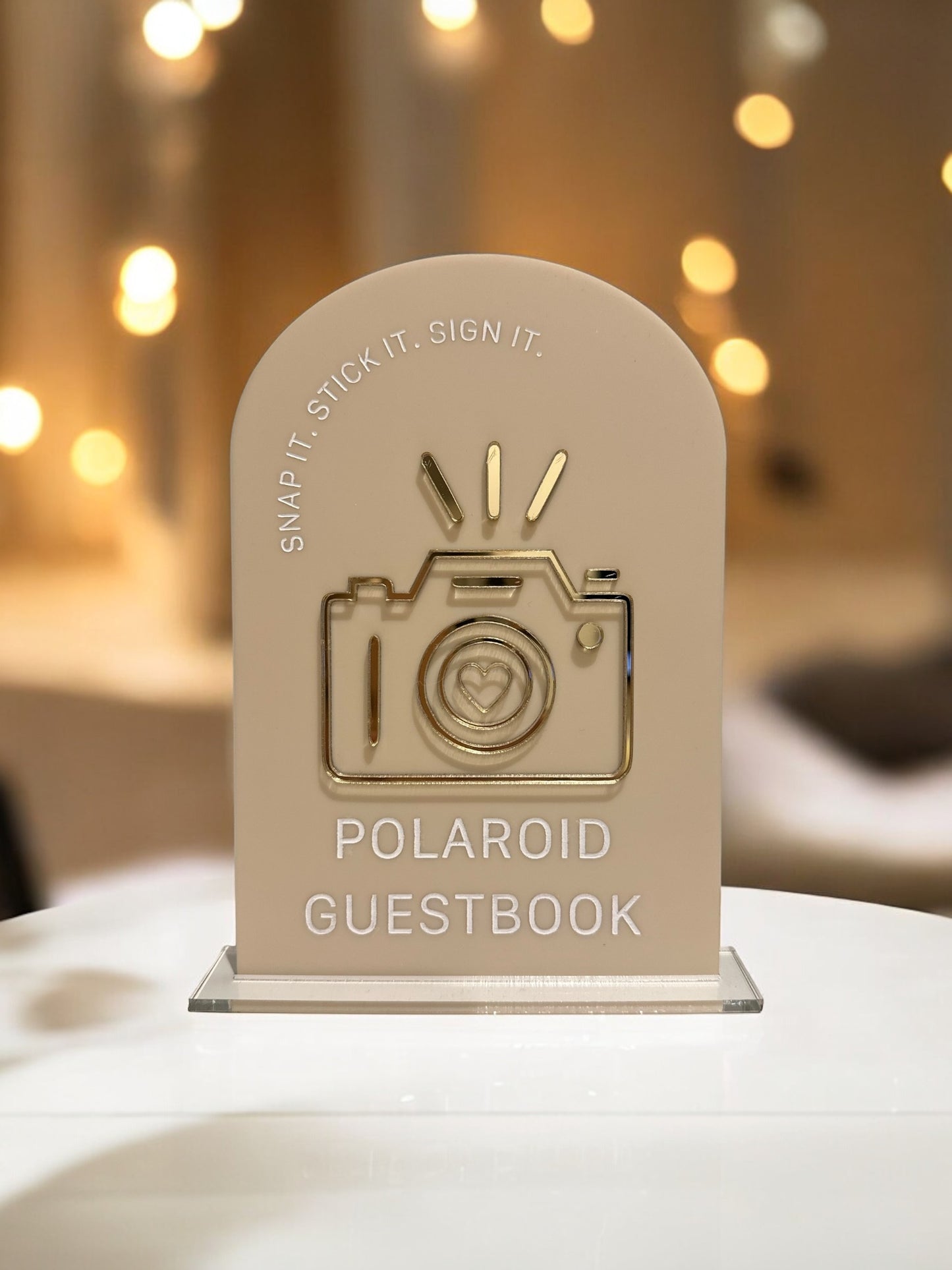 Polaroid Guest book instructions sign Wedding