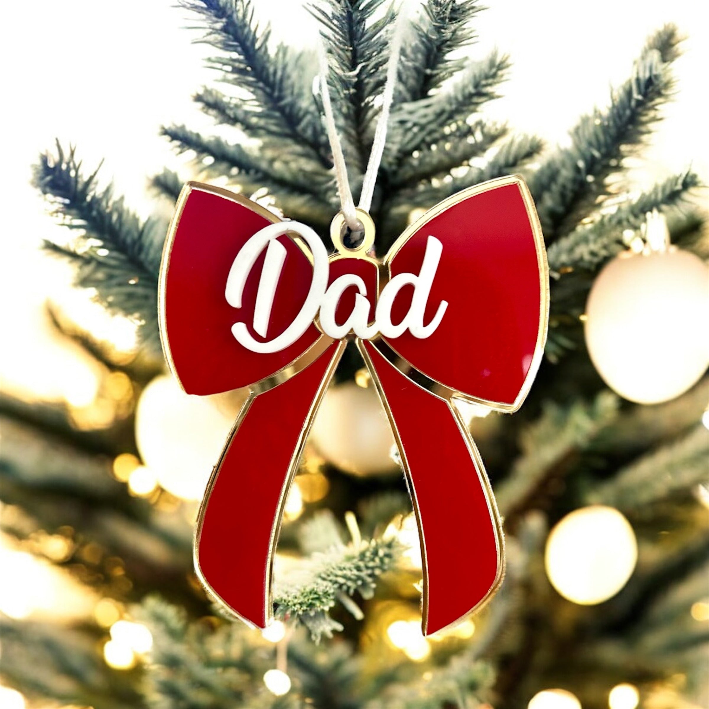 red and gold bauble