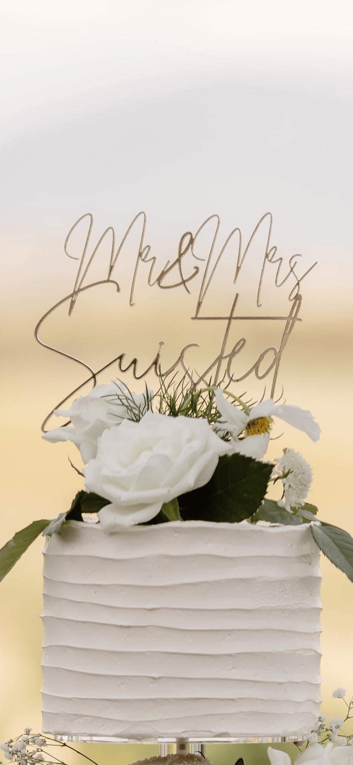 Wedding personalised cake topper
