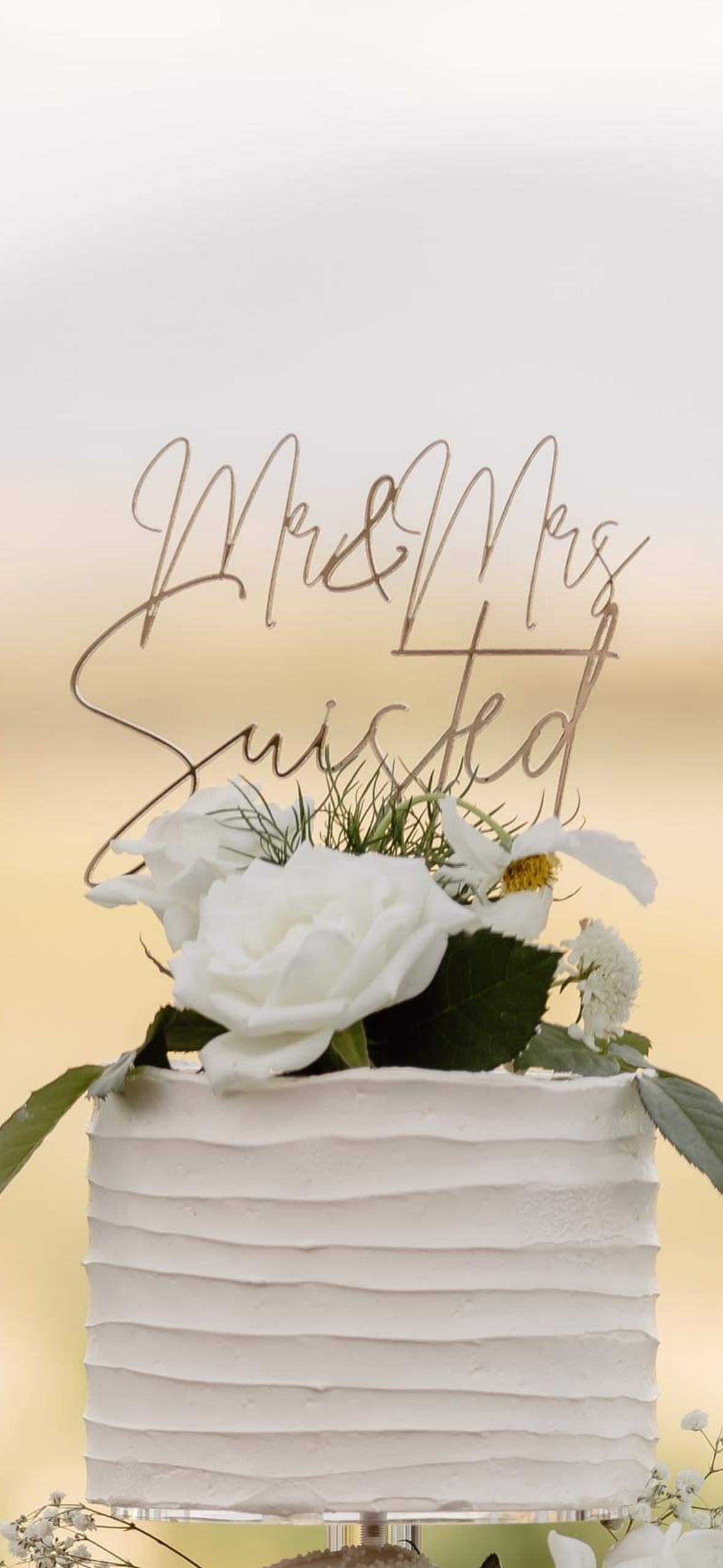 Wedding personalised cake topper