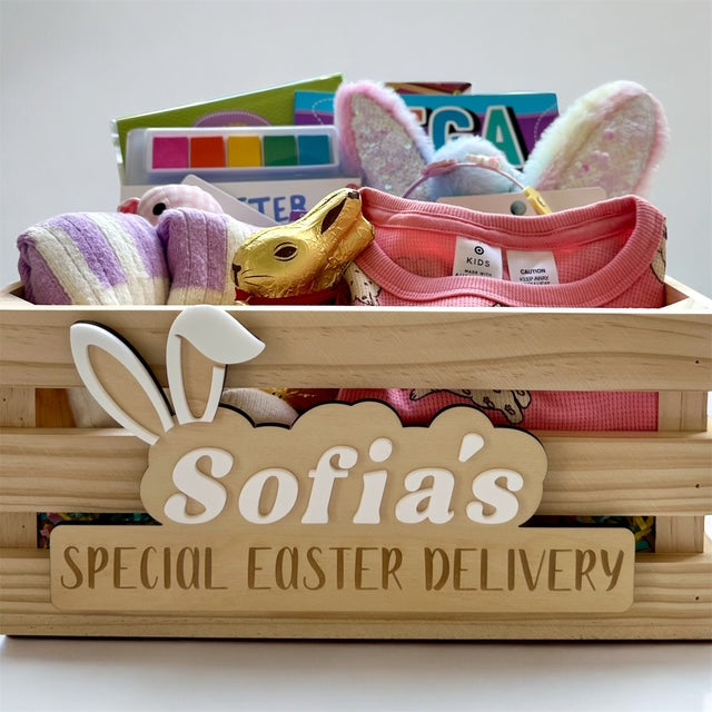 Personalised easter keepsake plaque for easter decorations